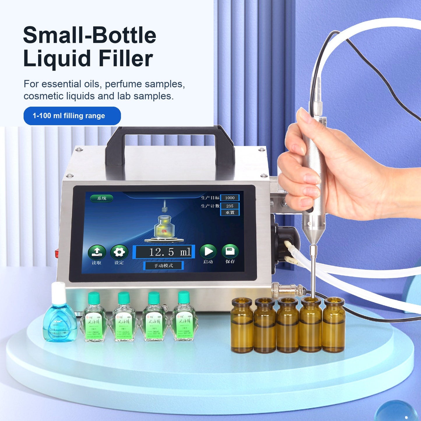 Handheld Small-Bottle Liquid Filling Machine for Essential Oil & Perfume
