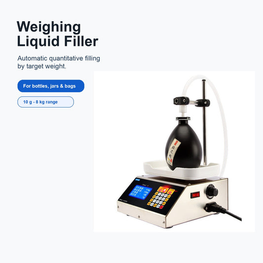 Tabletop Weighing Liquid Filling Machine for Wine, Oil & Beverages